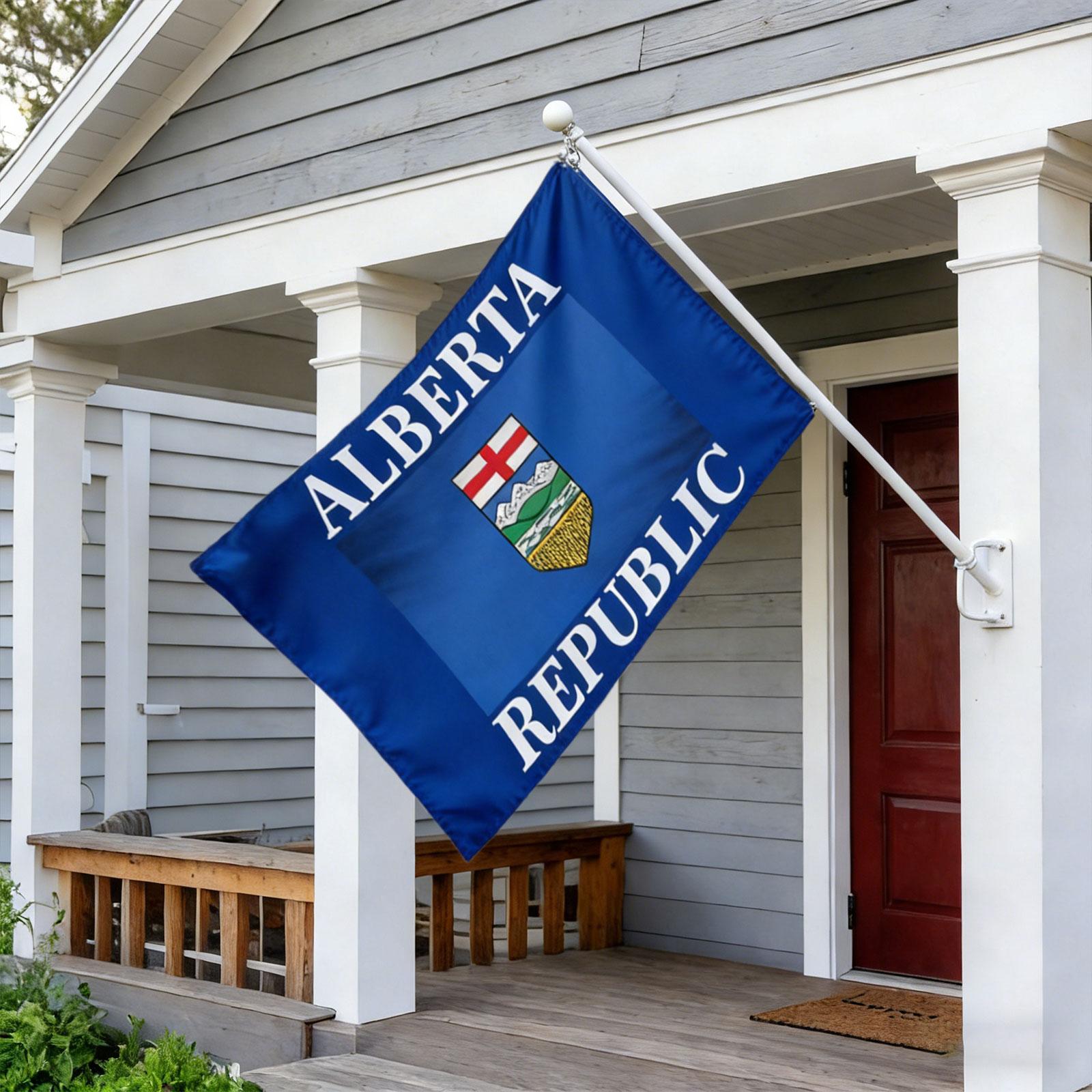 Alberta Flag Sign 3x5ft Alberta Separation Independence Flag Banner Tapestry Durable Happy Easter Banner Sign Wall Banner (Navy,One Size) тёмно-синий