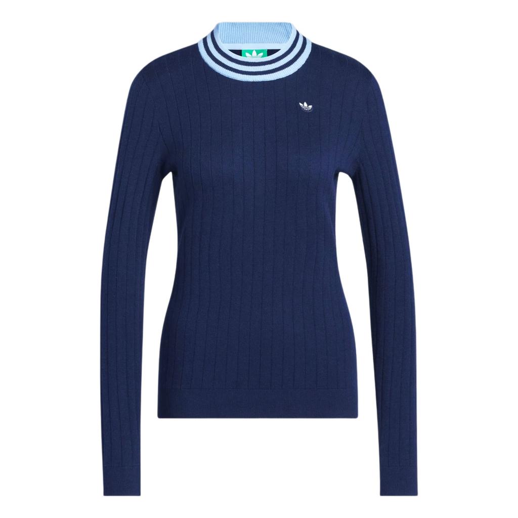 Adidas Originals Knitsweater Cashmere Golf Series Fashion Comfortable Pullover Long Sleeve Sweater Women Sweater Night-Indigo JP1190