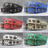 7-color Skull Shield Rivet Belt Punk Men's Belt Women's Snake Pattern Versatile Decorative Belt