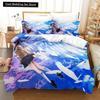 3D-Druck Anime Angel Beats Bettwäsche-Set Bettbezug Bettset Bettbezug Kissenbezug Bettdecke King Queen Size Jungen Erwachsene Bettwäsche