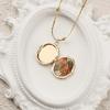 Vintage Geometric Copper Necklace With Locking Clasp For Womens Fashion Jewelry