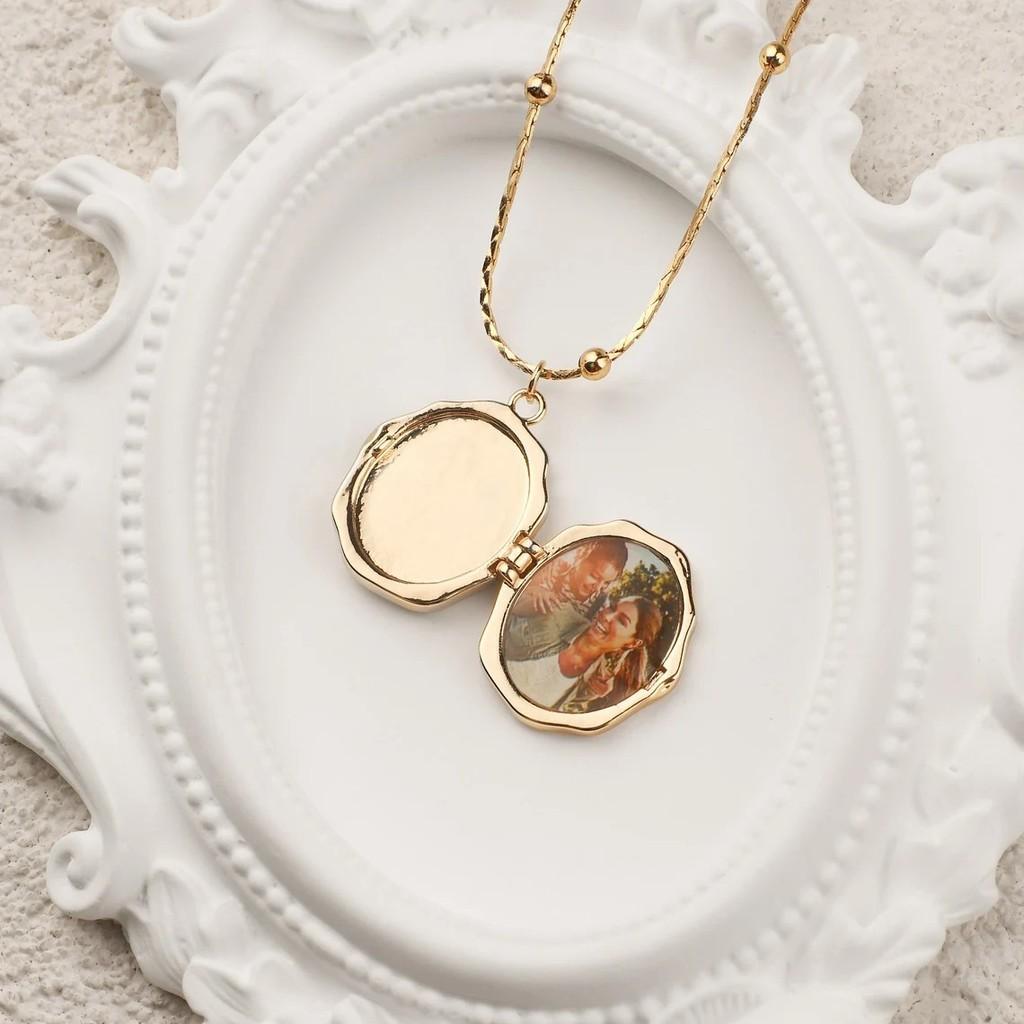 Vintage Geometric Copper Necklace With Locking Clasp For Womens Fashion Jewelry