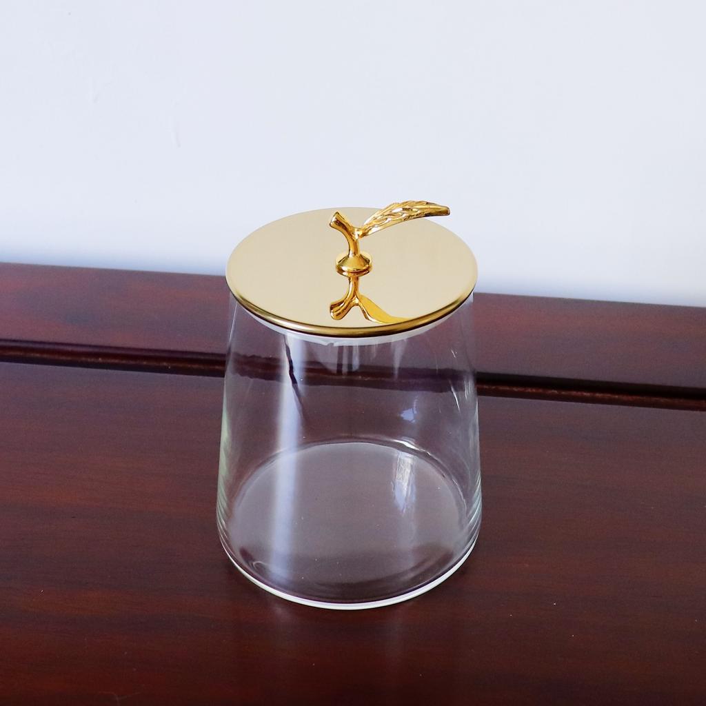 Aufbewahrungsglas aus klarem Glas mit Deckel Goldener Elch Bonbonglas Zuhause Multifunktional Nuss Kaffeebohne Kräuter Aufbewahrungsflasche Küchenbehälter