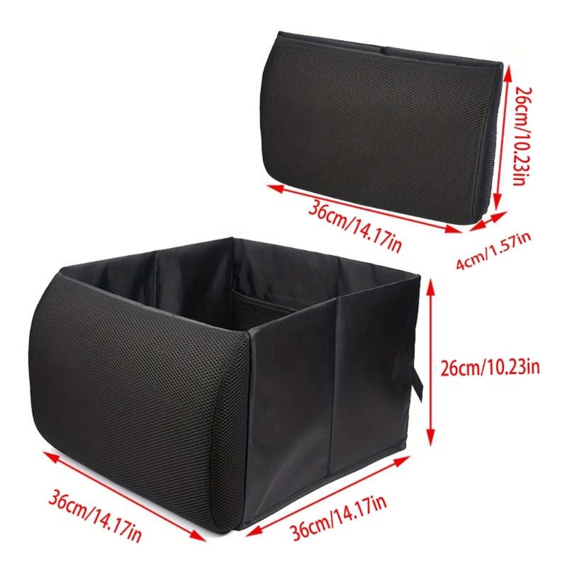 Heavy Duty Oxfords Fabric Car Storage Bin Foldable Grocery Box For SUV Sedan And MPV With Reinforced Stitching