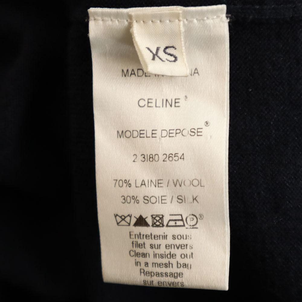 CELINE wool blend Long sleeve Cut XS Navy Women Used