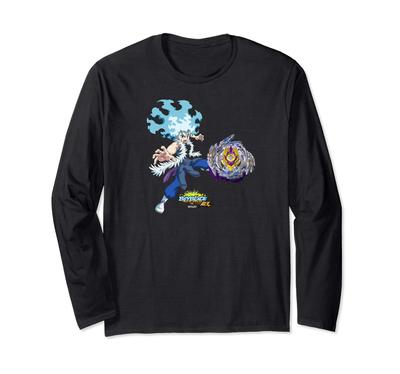Beyblade Burst Sparking Shirasagi Castle Louis & Reiji Longinus Langarm-T-Shirt
