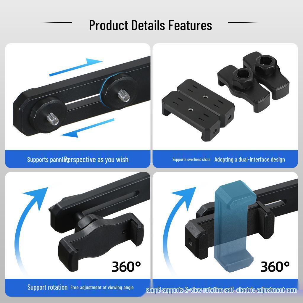 Mobile Device Multi-Slot Bracket with Adjustable C-Clamp