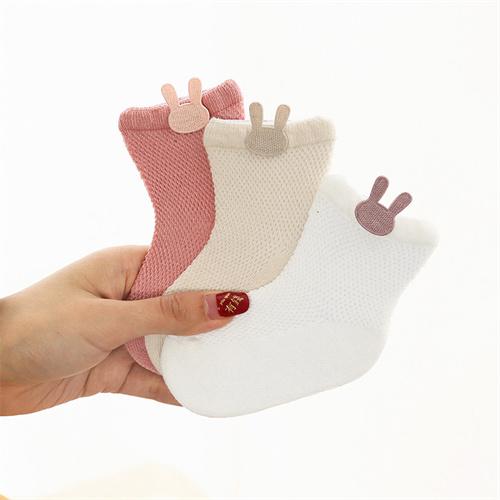 3 Paare Neugeborenes Baby Mädchen Junge Socken Sommer Mesh Dünne Säuglingssocken für Mädchen Jungen Uni Baumwolle Freizeit Kleinkind Kinder Socke 0-5 Jahre
