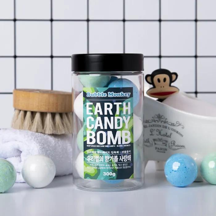 Bubble Monkey Earth Candy Bomb Bubble Bath Bath Bomb 30gx10ea