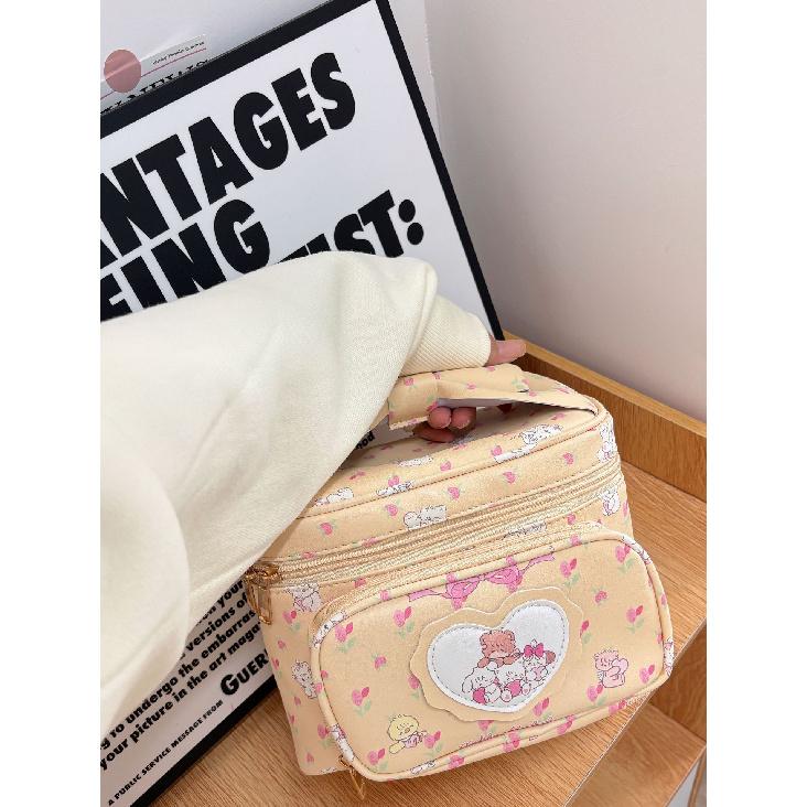 2024 New High-End Cute High-Value Handheld Girl Makeup Bag Large Capacity Travel Convenient Storage Bag