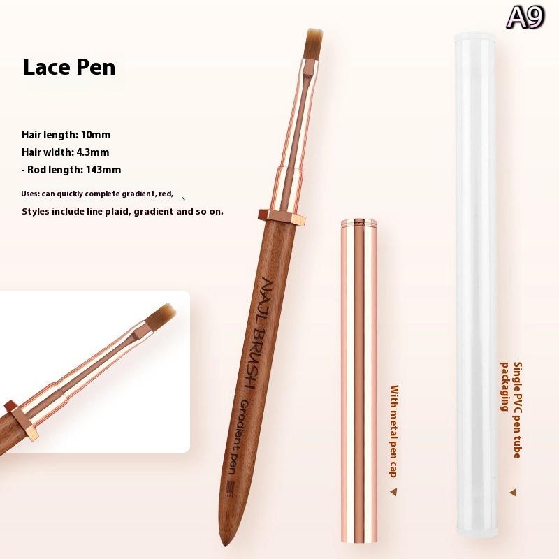Sandelholz Nagellack Pinsel Ständer Design Malen Nageldesign Stift Detailpinsel Zeichenwerkzeug Maniküre Stift