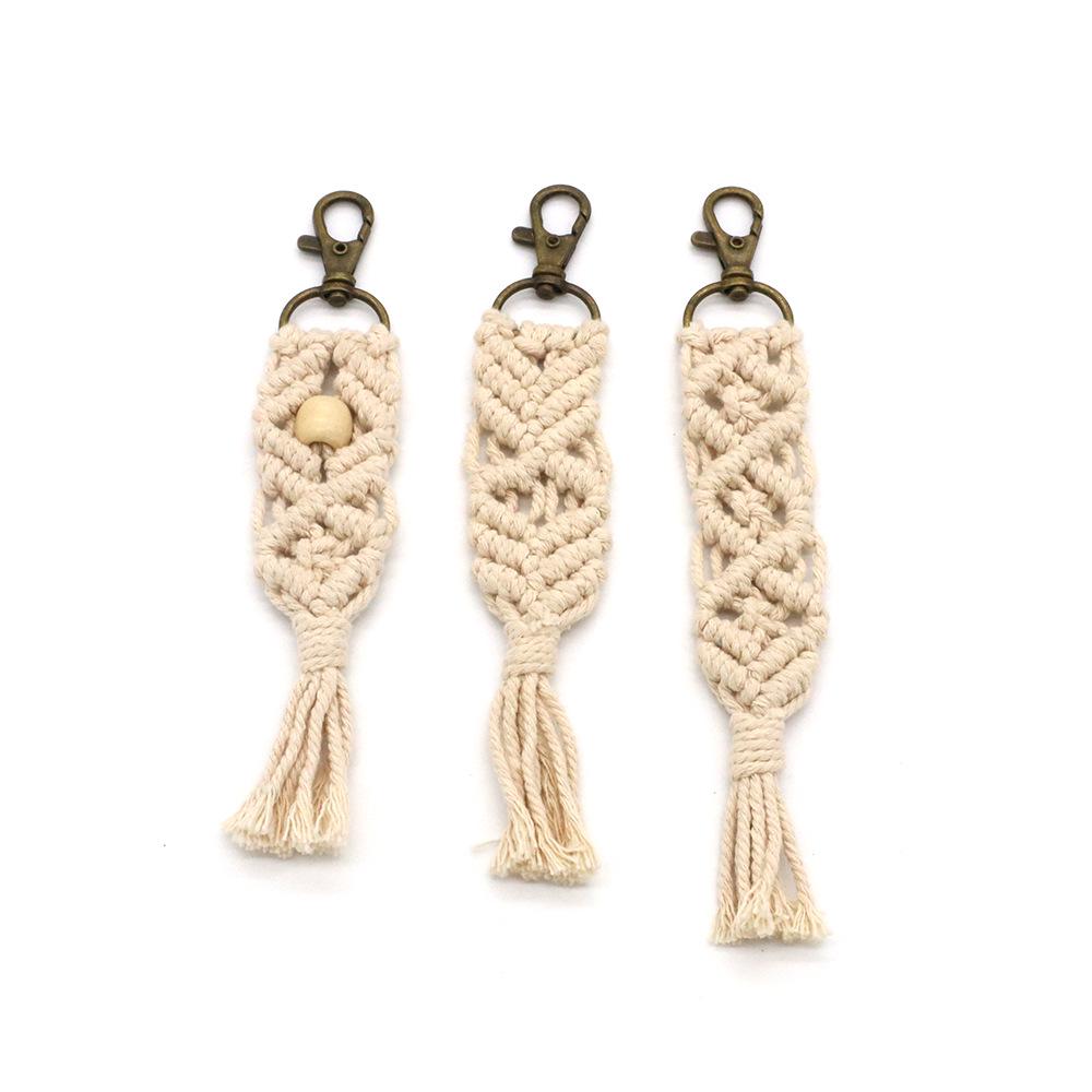 Hand-Woven Cotton Rope Keychain & Wall Hanging Pendant Decoration