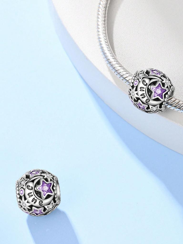 Charms Plata Birthstone Beads Charm Copper Plated Fit Charms Copperoriginal Bracelet For Jewelry Making Diy Charm