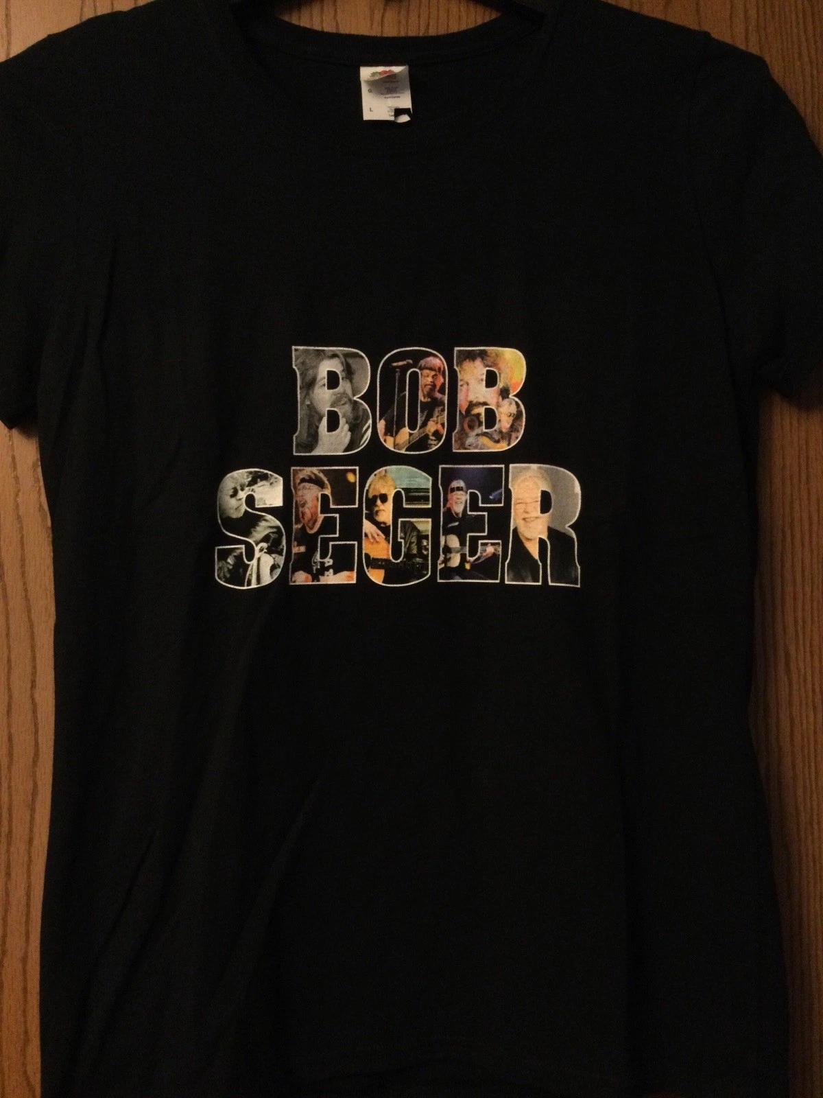 Bob Seger - Black Shirt With “Through The Years” Images - Ladies - L 2XL