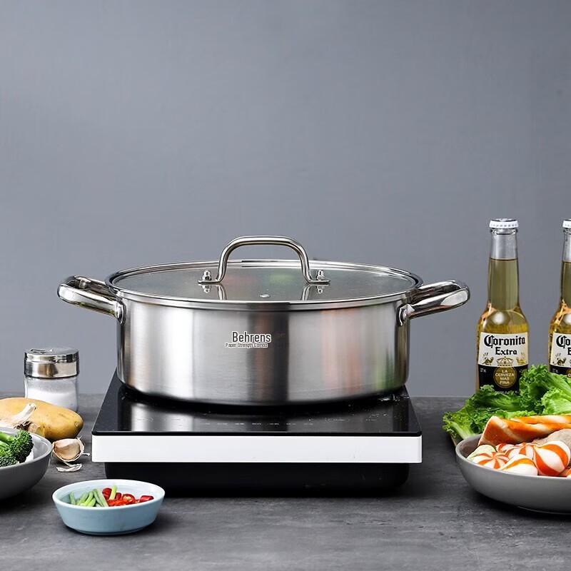 Berrens 304 Stainless Steel Hot Pot with Lid, 28cm