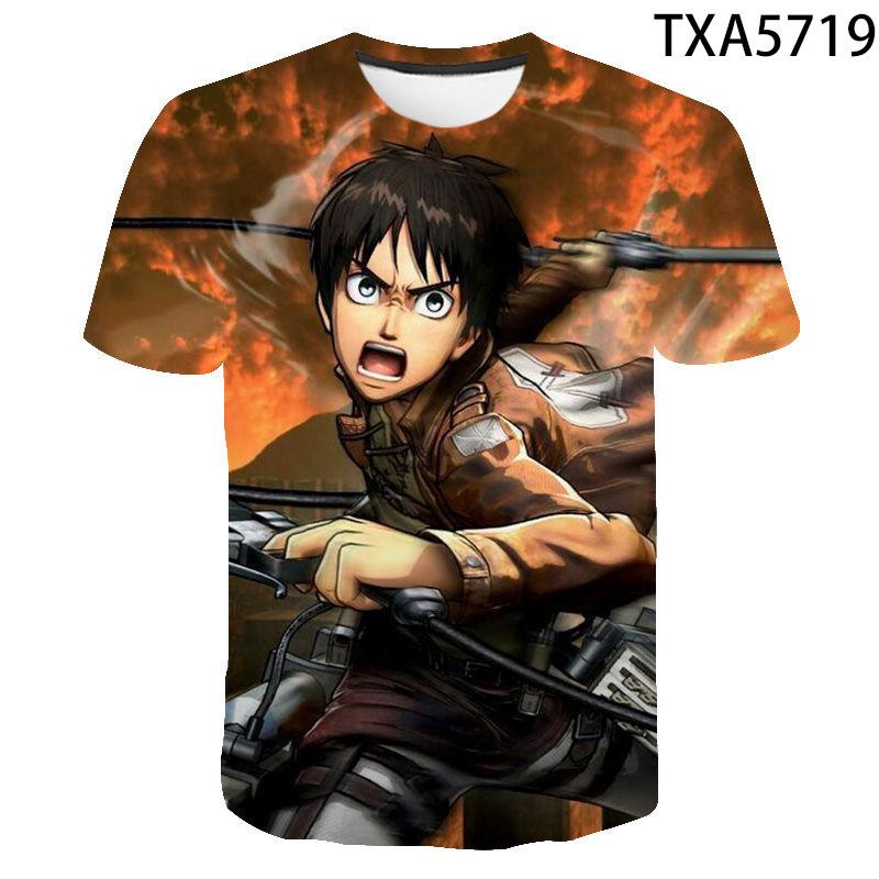 Attack On Titan Levi Ackerman 3D Print T-Shirt, High Quality Polyester Short Sleeve, Fashion Streetwear Casual Daily Wear
