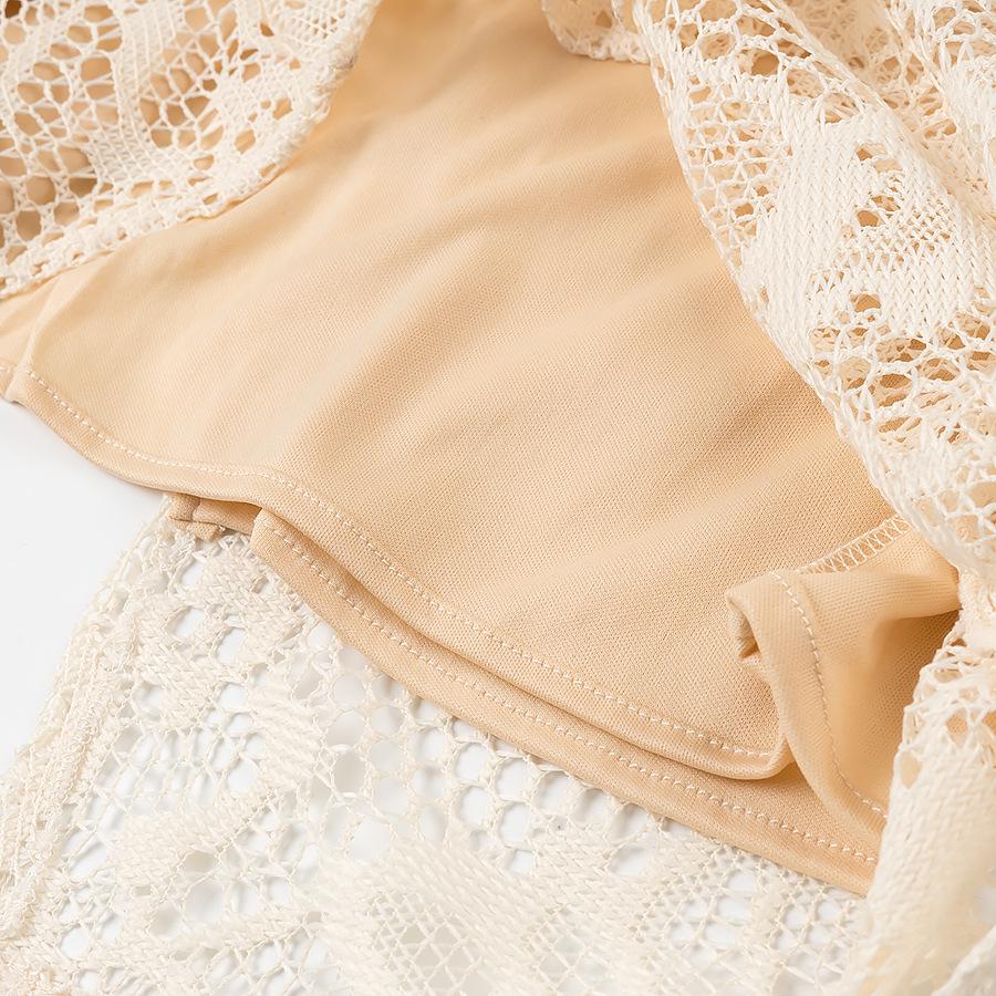 2025 Spring Women's European & American Style Yellow Lace Slimming Long Dress