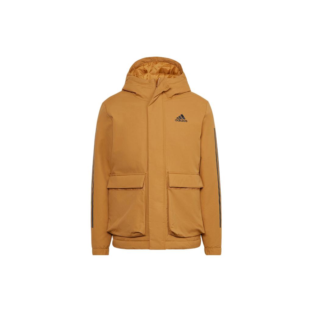 Adidas Puffer Jackets Men's Yellow Hooded Moderate Other HG8723