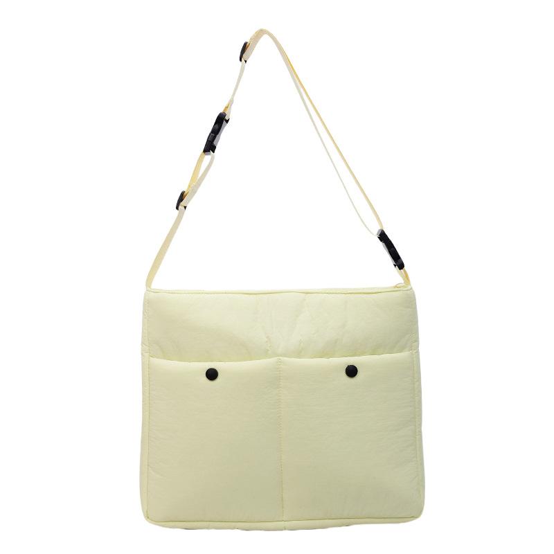 New Cotton-filled Women's Messenger Bag Trendy Texture Cotton Clothing Bag Women's Large-capacity Commuter Shoulder Bag