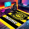Custom Name Personalized Borussia Dortmund Print Carpet, Versatile Home Decor Rug, for Playroom, Apartment, Balcony, Entryway, Hallway Gift