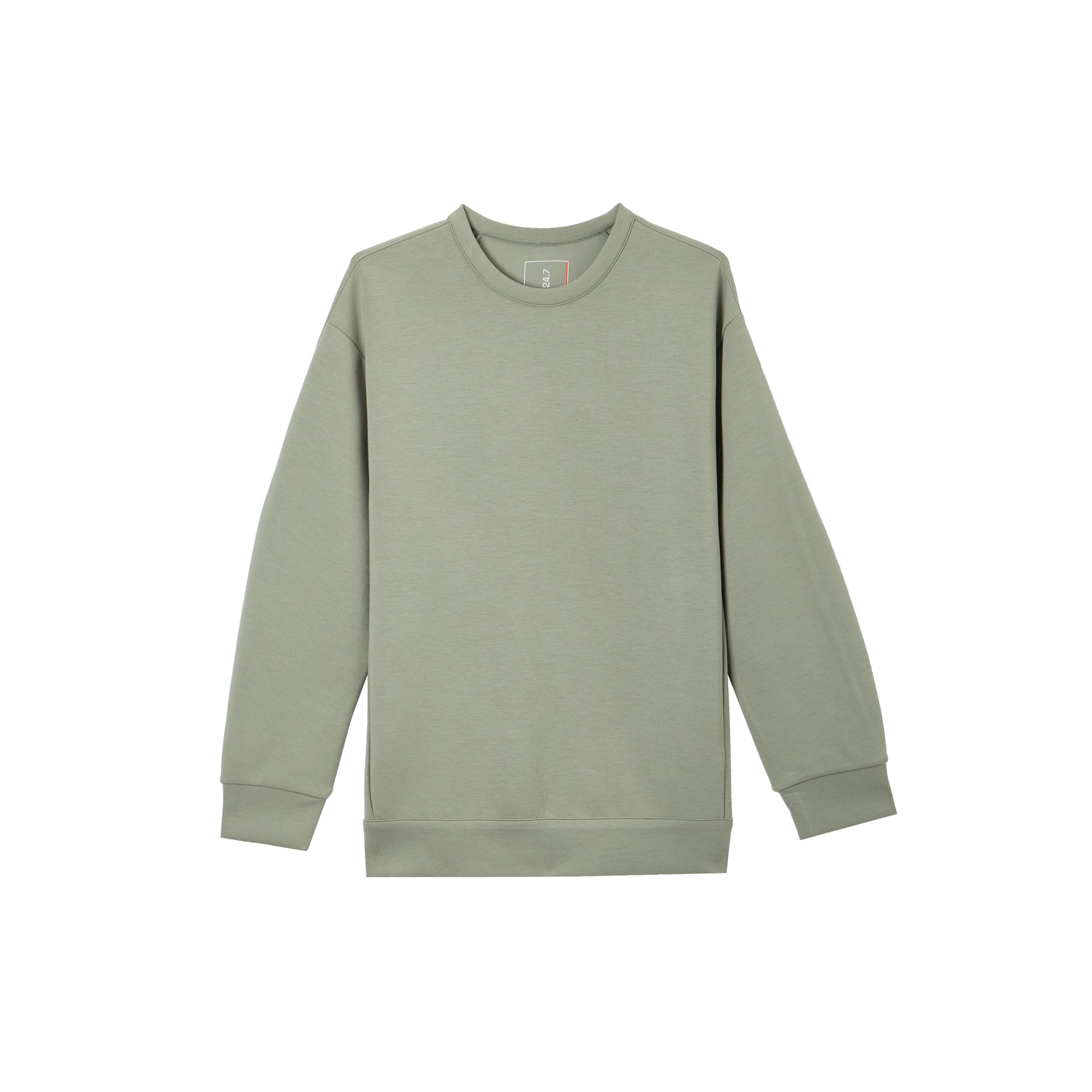 Nike Men's Gray Dri-Fit 24.7 Series Casual Simple Round Neck Long Sleeve Sweatshirt Sweatshirt Light-Green- Steel-Green Hq6965320 Cm