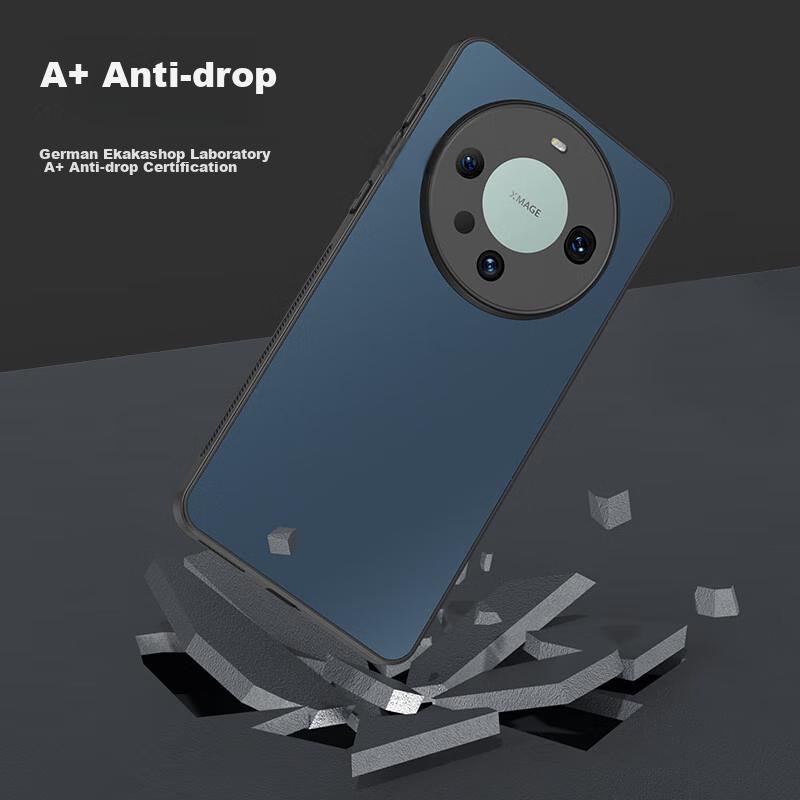 Phone Case for Huawei Mate 60 Pro, Huawei Mate 60 Pro+ Protective Cover, Frosted Full Coverage Ultra-Thin Shockproof Anti-Fingerprint - Deep Sea Blue
