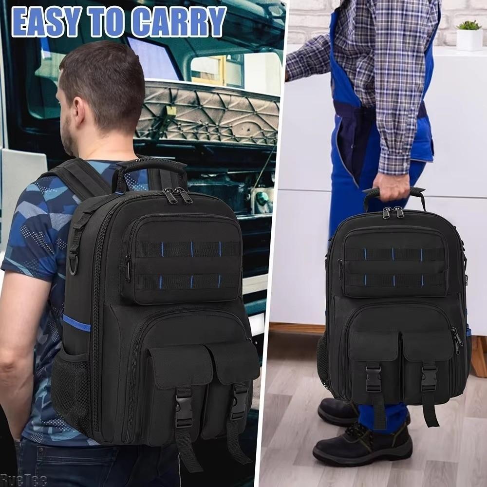 Large Capacity Heavy Duty Tool Backpack Waterproof Thickened Tool Organizer Wear-resistant Electrician Tool Bag