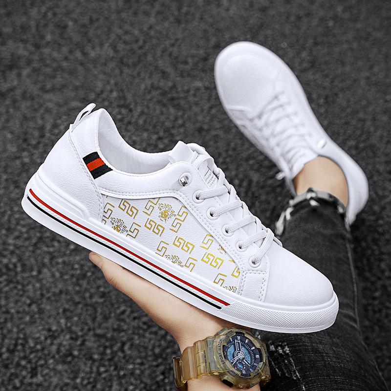 New Fashion Men Leather Casual Shoes Lightweight Breathable Flats Shoes Luxury Men's Outdoor Walking Sneakers 2025 New Men
