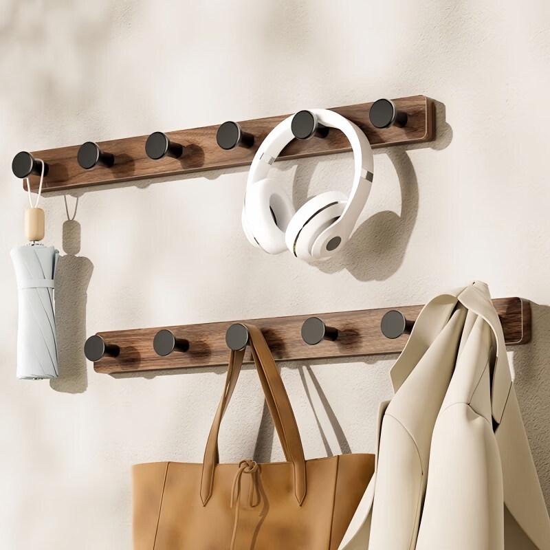 ZNMW Wall-Mounted Coat Rack with Mushroom Hooks