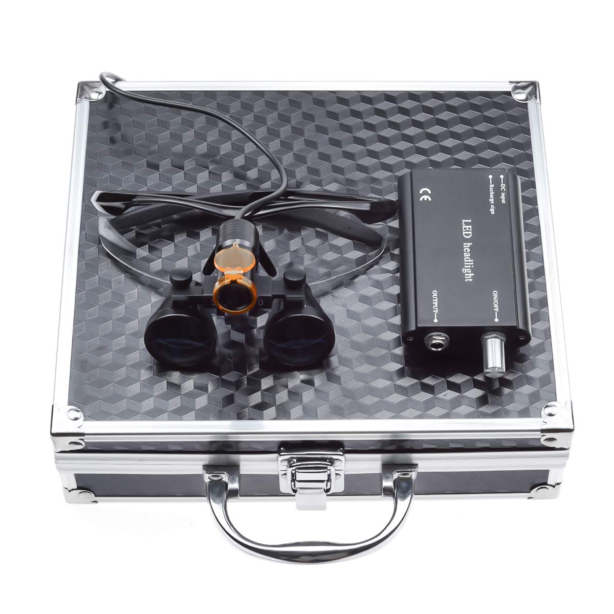 

TopSeller Binocular Magnifier (3.5x) with Clip-on Light, Powerful 5W, High Accuracy, Rechargeable, Portable Optical Magnifier, Lightweight, Includes