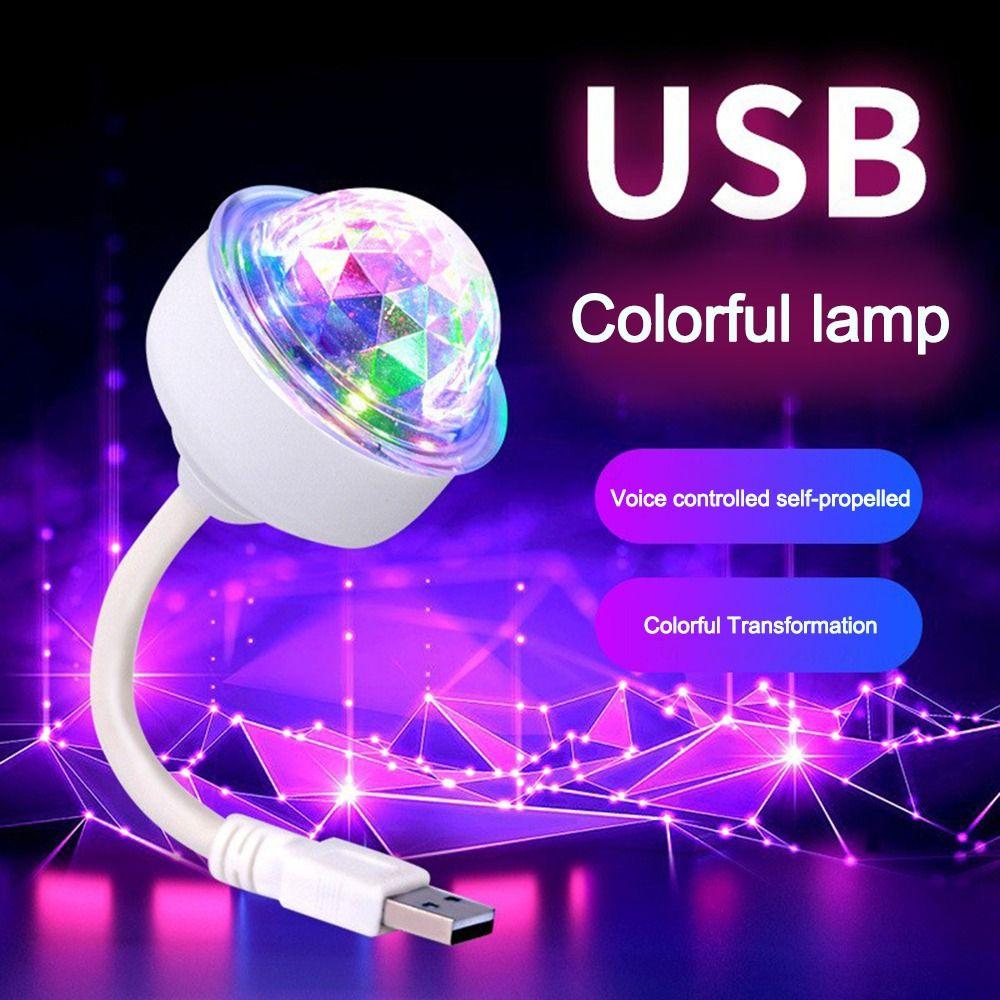Colorful Disco Ball Party Light USB RGB Stage Lights Romantic LED Projector Light Party Decoration