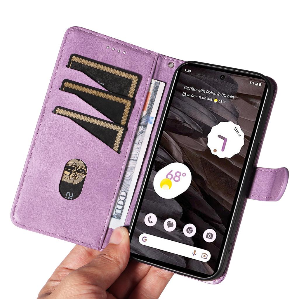 For Google Pixel 7a Case Wallet PU Leather Phone Cover with Stand View