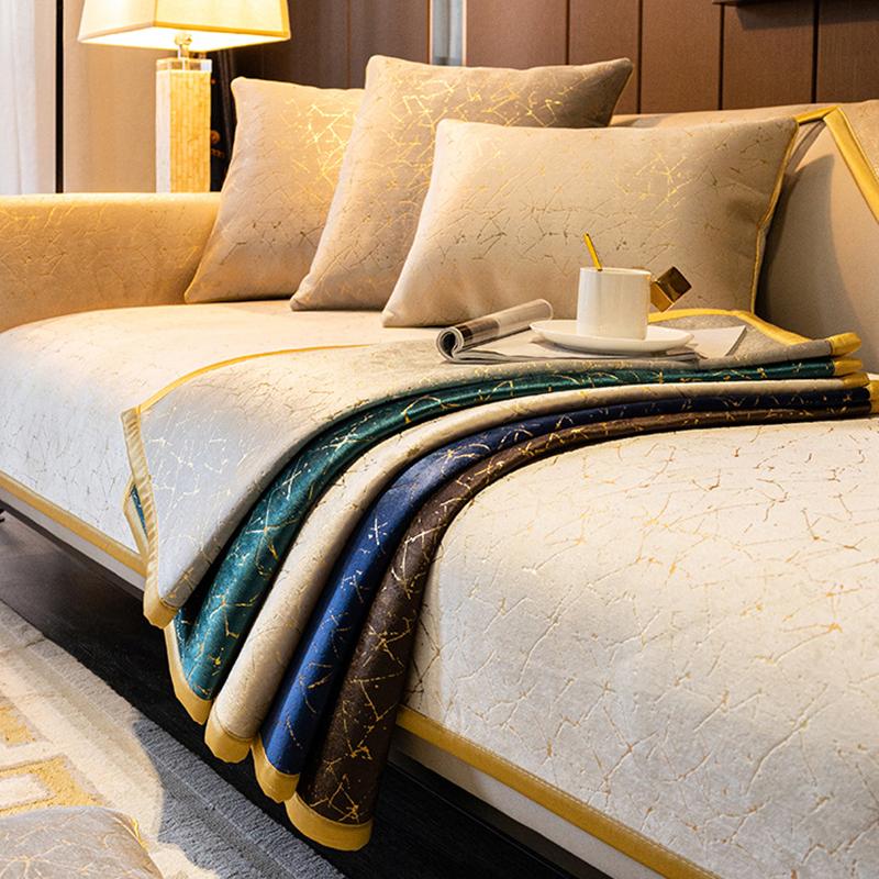 Evropské špičkové potahy na pohovky Luxusní žinylkový univerzální protiskluzový kožený polštář na pohovku chránič nábytku do obývacího pokoje