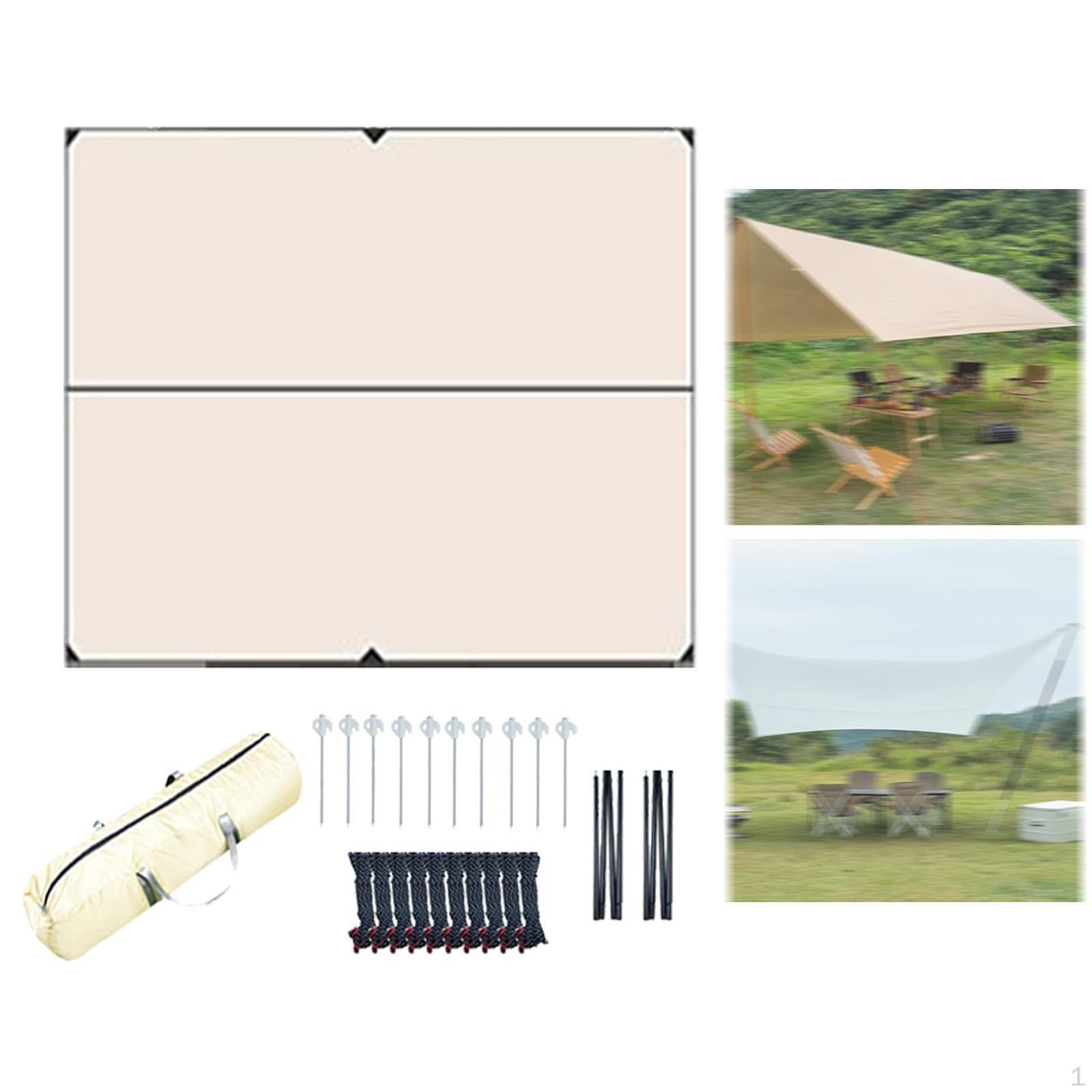 

Кемпинговый тент-брезент, непромокаемый сверхлегкий тент от дождя для сада и улицы хаки