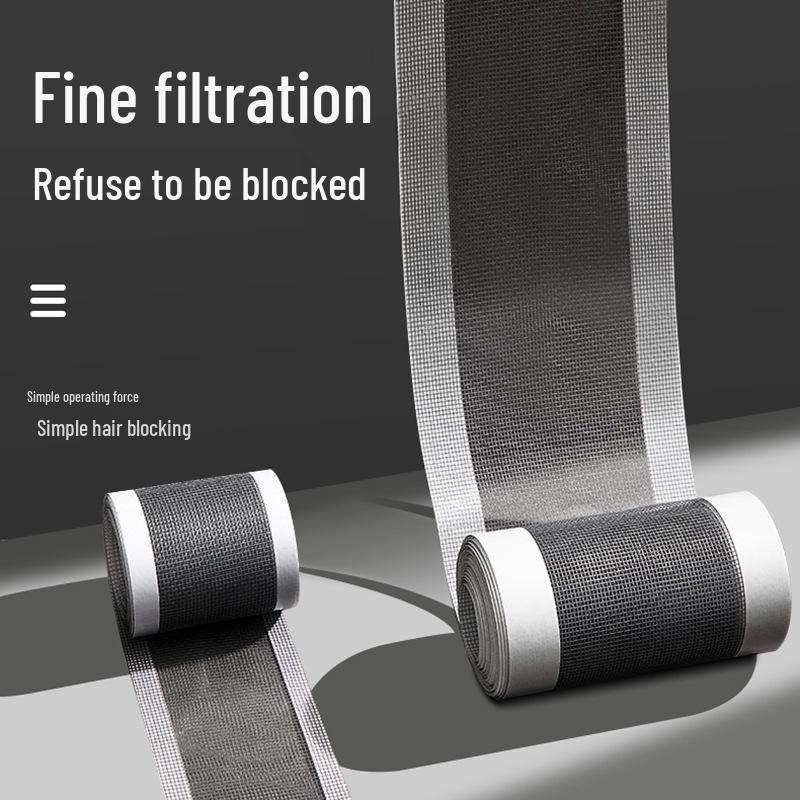 Self-Adhesive Cuttable Floor Drain Filter: Rectangular Hair Clog Prevention & Insect-Proof Sticker for Bathroom.
