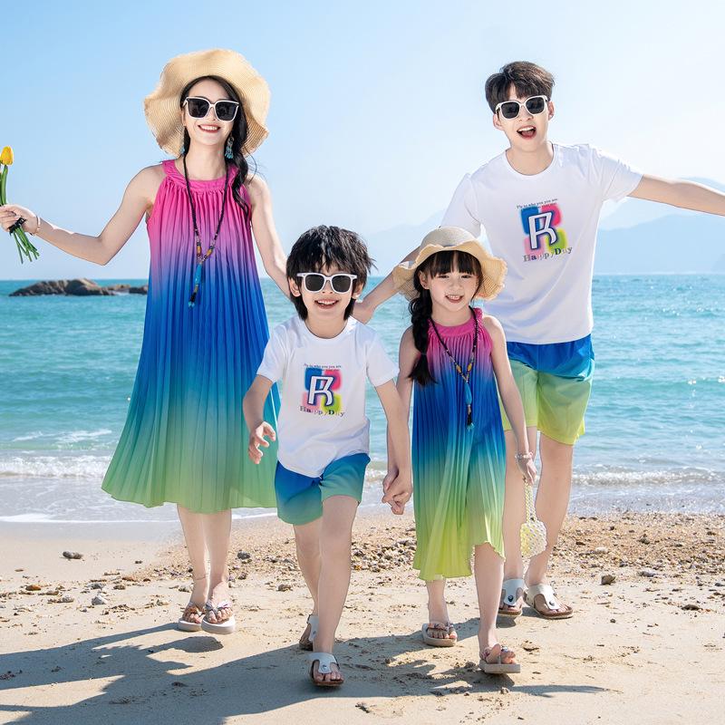 Stylish Spring-Summer Family Outfits: Mother-Son & Mother-Daughter Dresses