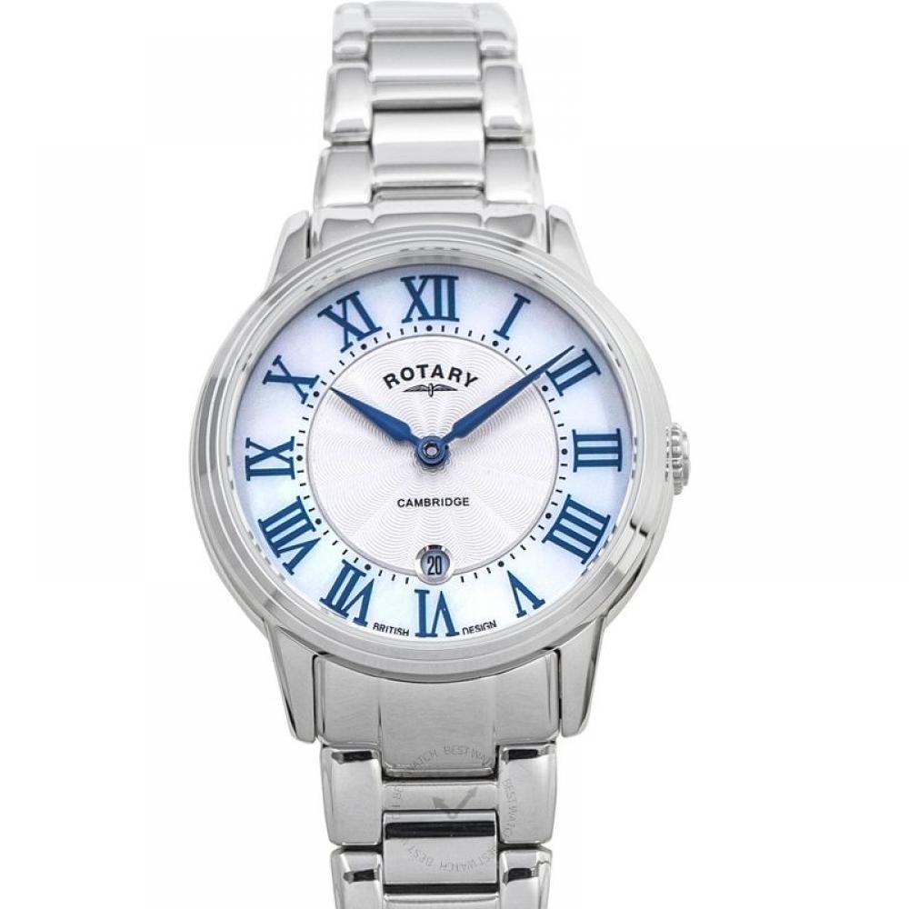 

Поворотные кварцевые женские часы из нержавеющей стали с перламутровым циферблатом