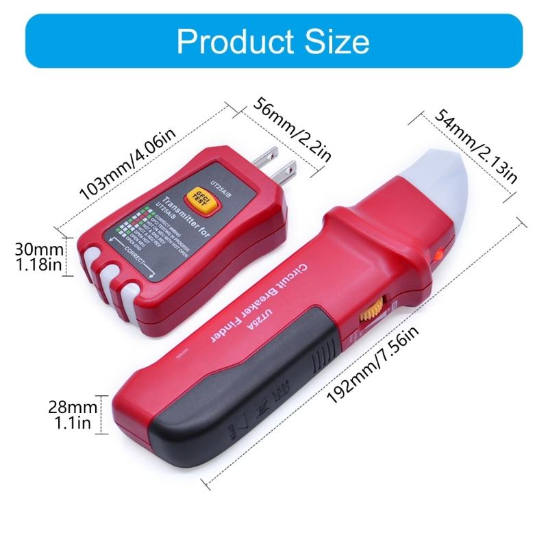 AC90-120V Circuit Breaker Finder Tracer Tool Set with Electrical Integrated GFCI Outlet Socket Tester Beeper Indication