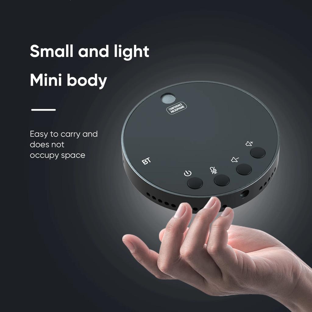 Desktop USB Conference Speakerphone BT Microphone 360° Omnidirectional Condenser Plug & Play PC Computer Mic with Speaker Mute