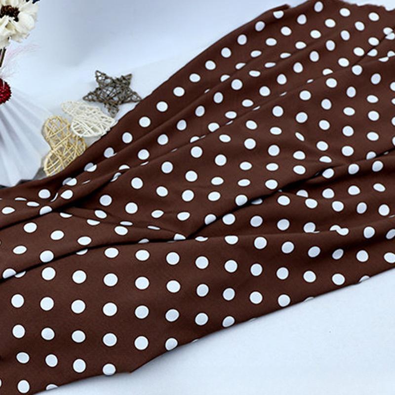 Multi-Color Polka Dot Stripe Printed Elastic Chiffon Drape Fabric for Handmade Sewing Tops Clothes Skirts Dresses Blouse Cloth