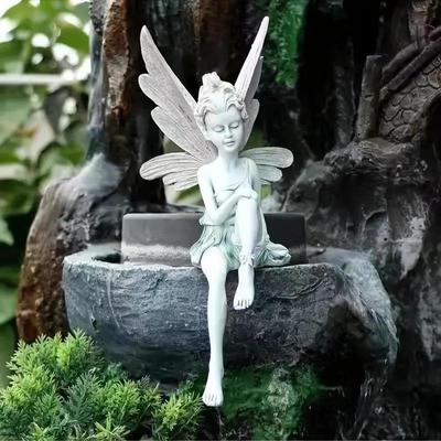 Resin Flower Fairy Outdoor Garden Sculpture Decoration Ornaments