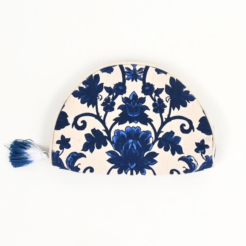 Floral Canvas Travel Case - Cotton Cosmetic & Accessory Bag