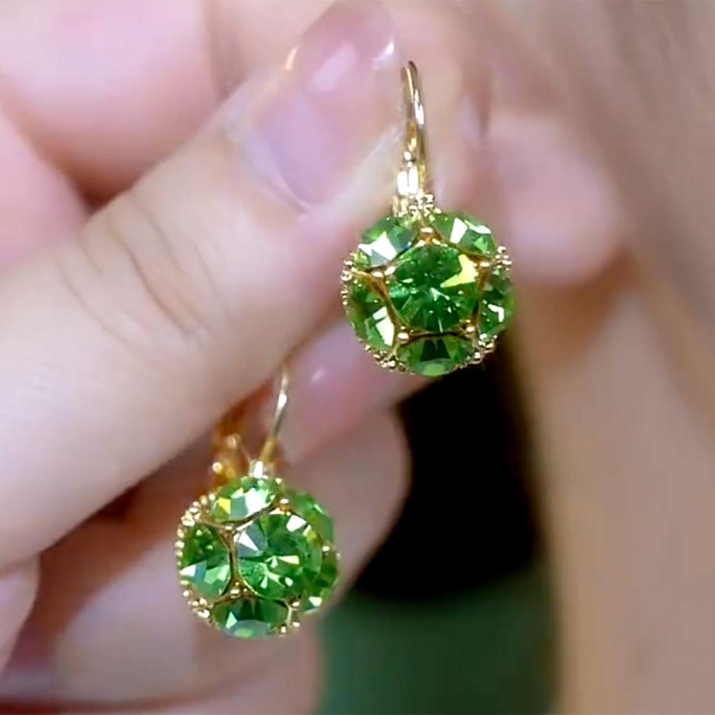Green forest earrings