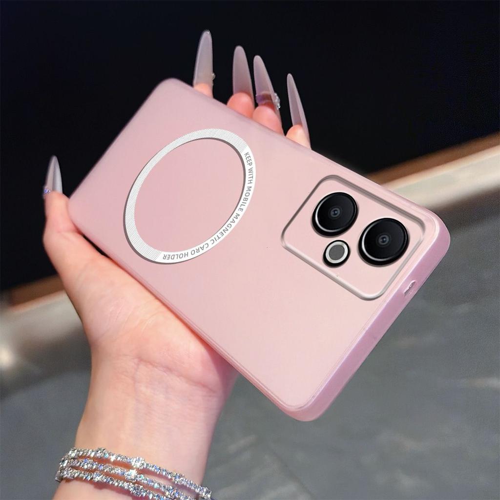 Magnetic Semi‑Transparent Matte Phone Case for Realme 14T 5G Soft TPU Shockproof Cover