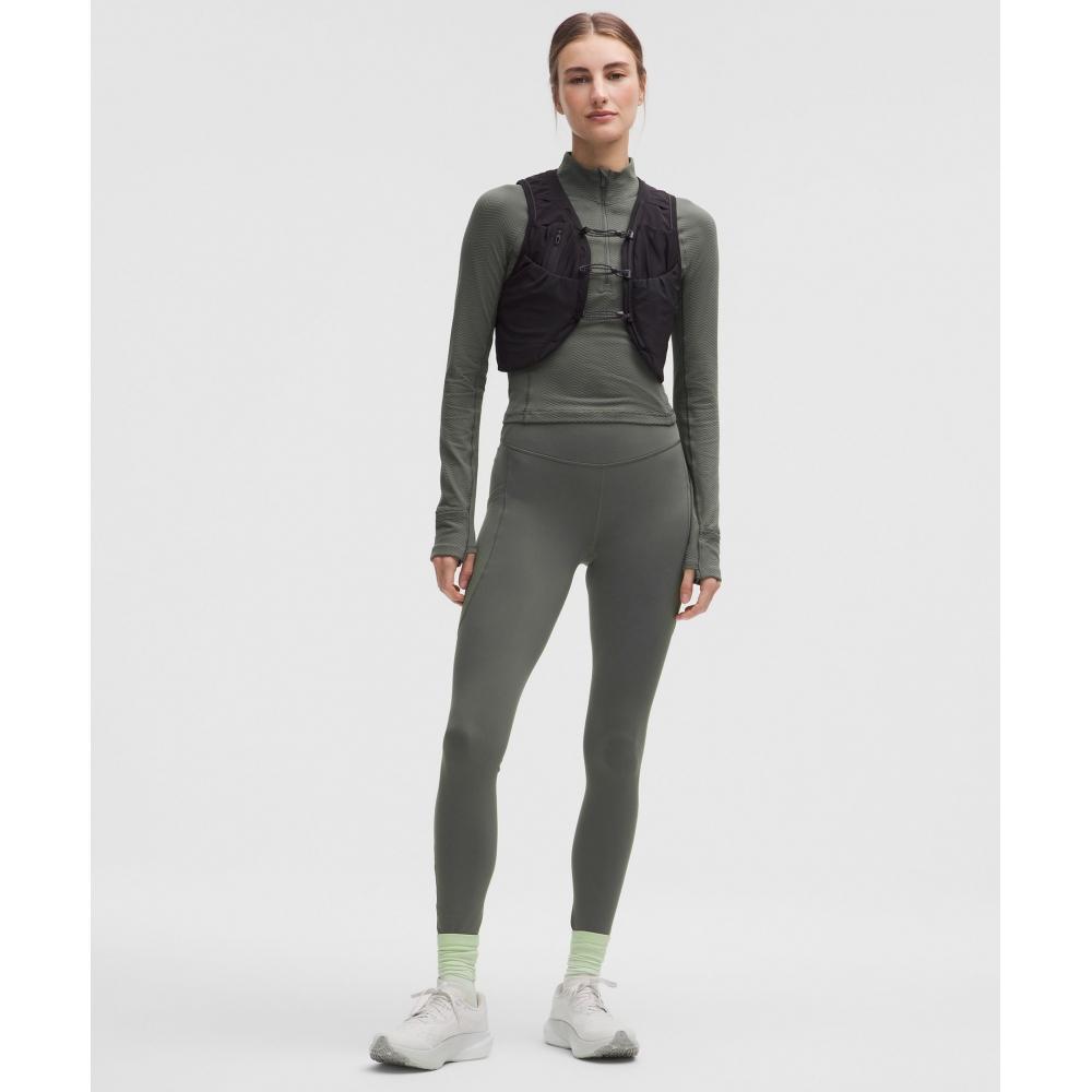 Lululemon It S Rulu Cropped Half Zip  Chevron Updated Palm Deco