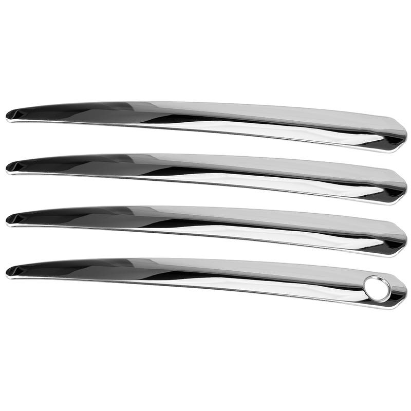 Chrome Titanium Exterior Door Handle Trim Strip Cover Set Stainless Steel Fit for Toyota Highlander RAV4 Hybrid Adventure Prime