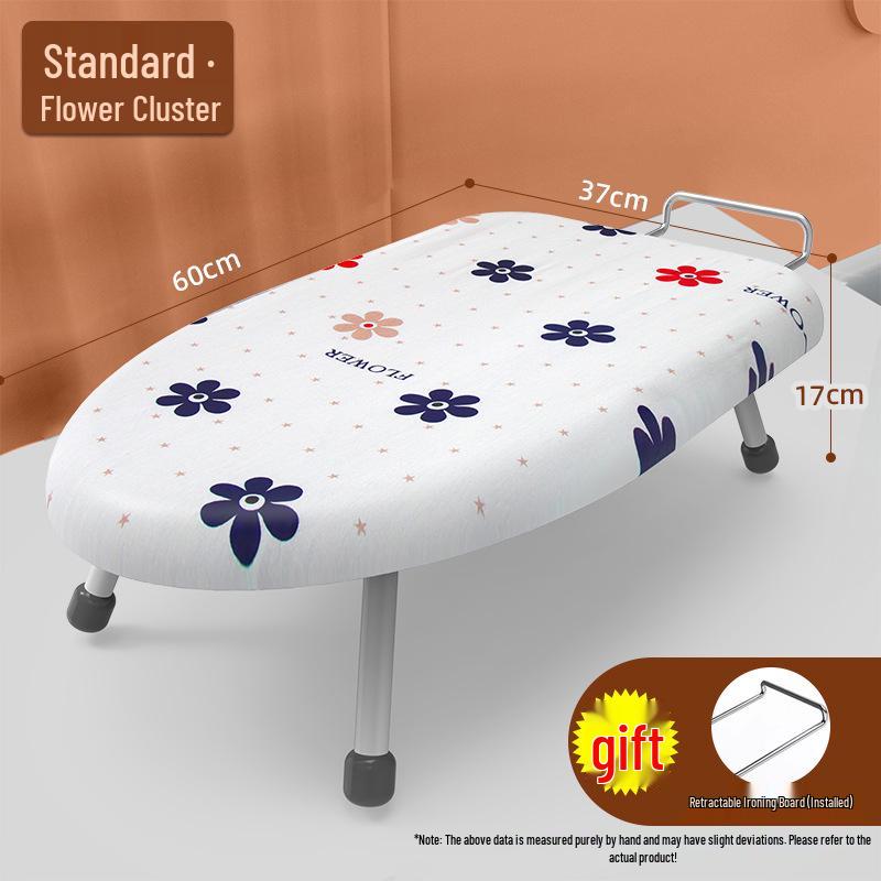 Compact Folding Ironing Board with Hanger and Ironing Pad