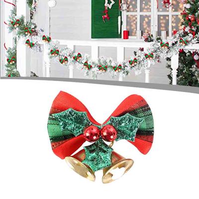 1/10pcs Christmas Mini Bell Bows Christmas Tree Pendants Ornament Christmas Bow Home Festivals Party Christmas Decoration