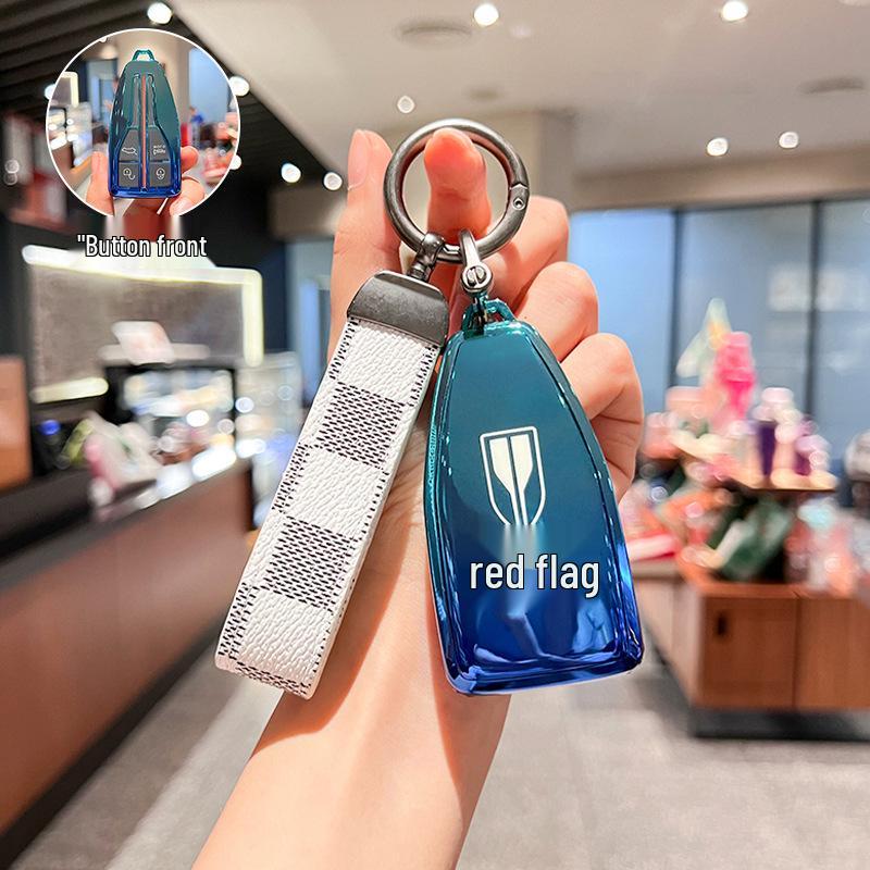 Hongqi HS5 2022 Key Case: Compatible with H9, H5, H7, HS7, HS9 Models - Luxury Unisex Car Shell and Key Holder