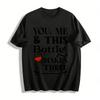 You Me And This Bottle Makes Three Graphic Tee Pure Cotton T-shirt